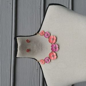 Kate Spade Floral Diamond Necklace and Stud Earrings Set
